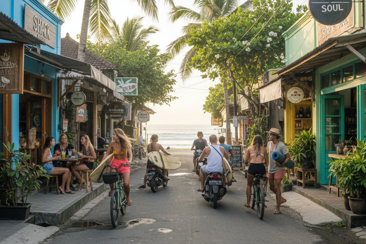 Cycling in Batu Bolong, Bali
